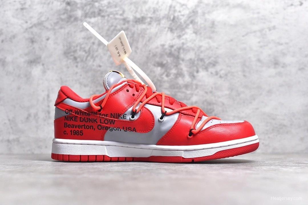 OFF-White × Nike Dunk Low LTHR OW