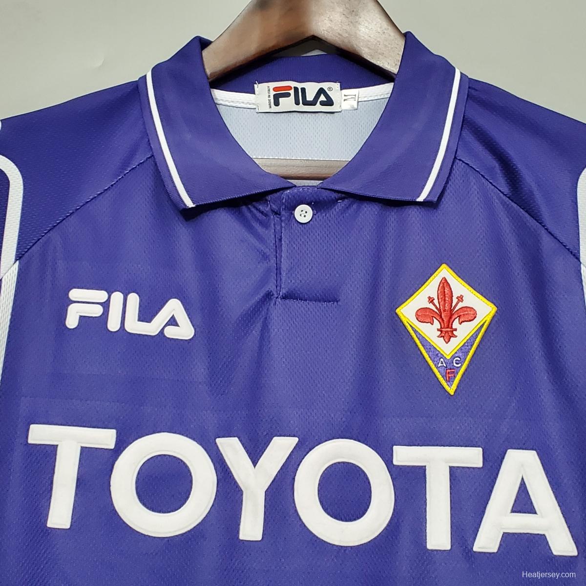 Retro 99/00 Fiorentina home Soccer Jersey