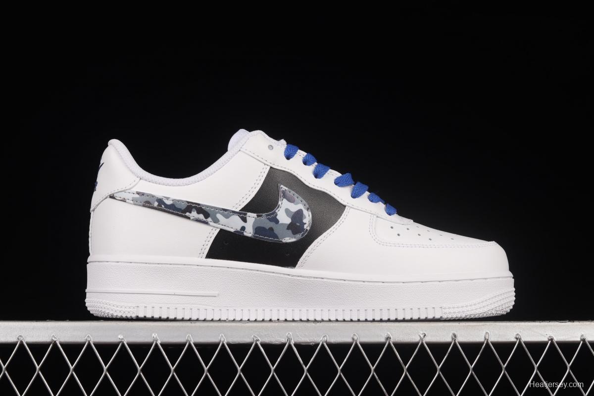 NIKE Air Force 1'07 Lx Painted Blue Hook Low Top Sneakers CW2288-114