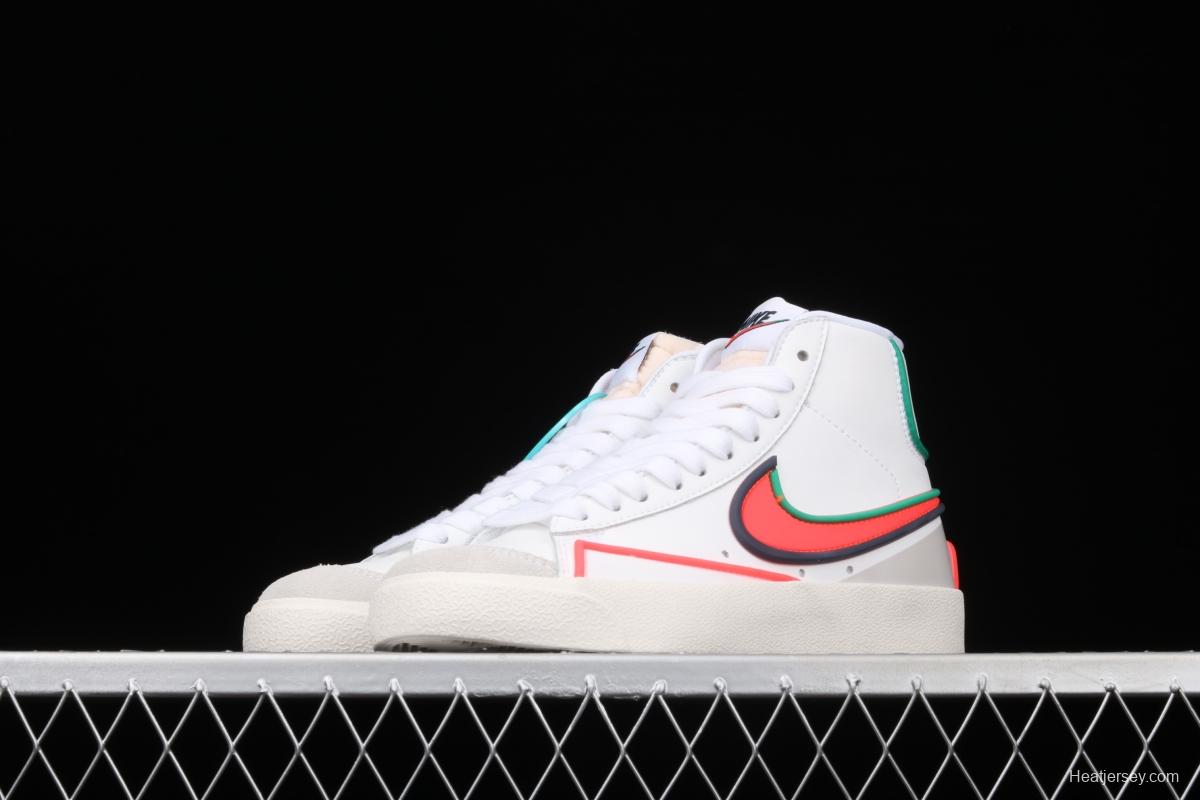 NIKE Blazer Mid '1977 Vintage WE trailblazer drip plastic series high top casual board shoes 853508 diving red