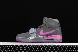 Jordan Legacy 312 black and purple color Velcro three-in-one board shoes AV3922-005