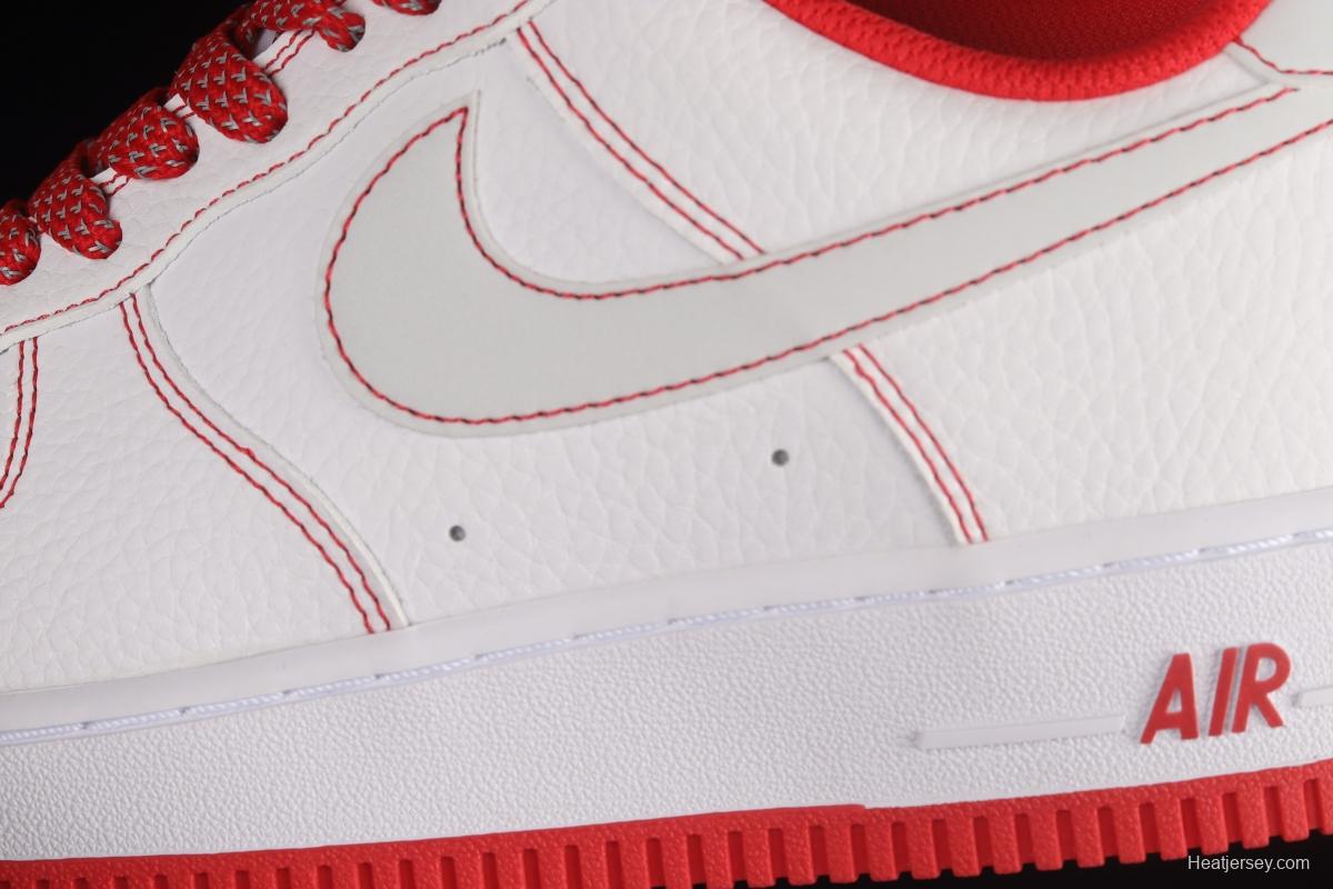 NIKE Air Force 1'07 Low SU19 White Red 3M Reflective Low Top Casual Sneakers CN2896-101