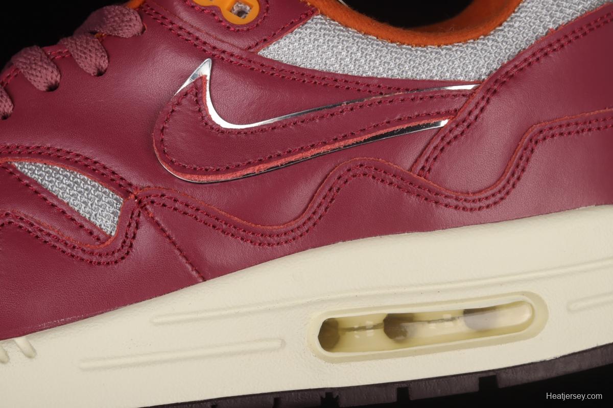 Patta x Nike Air Max 1 joint style half-palm air cushion retro running shoes DO9549-001