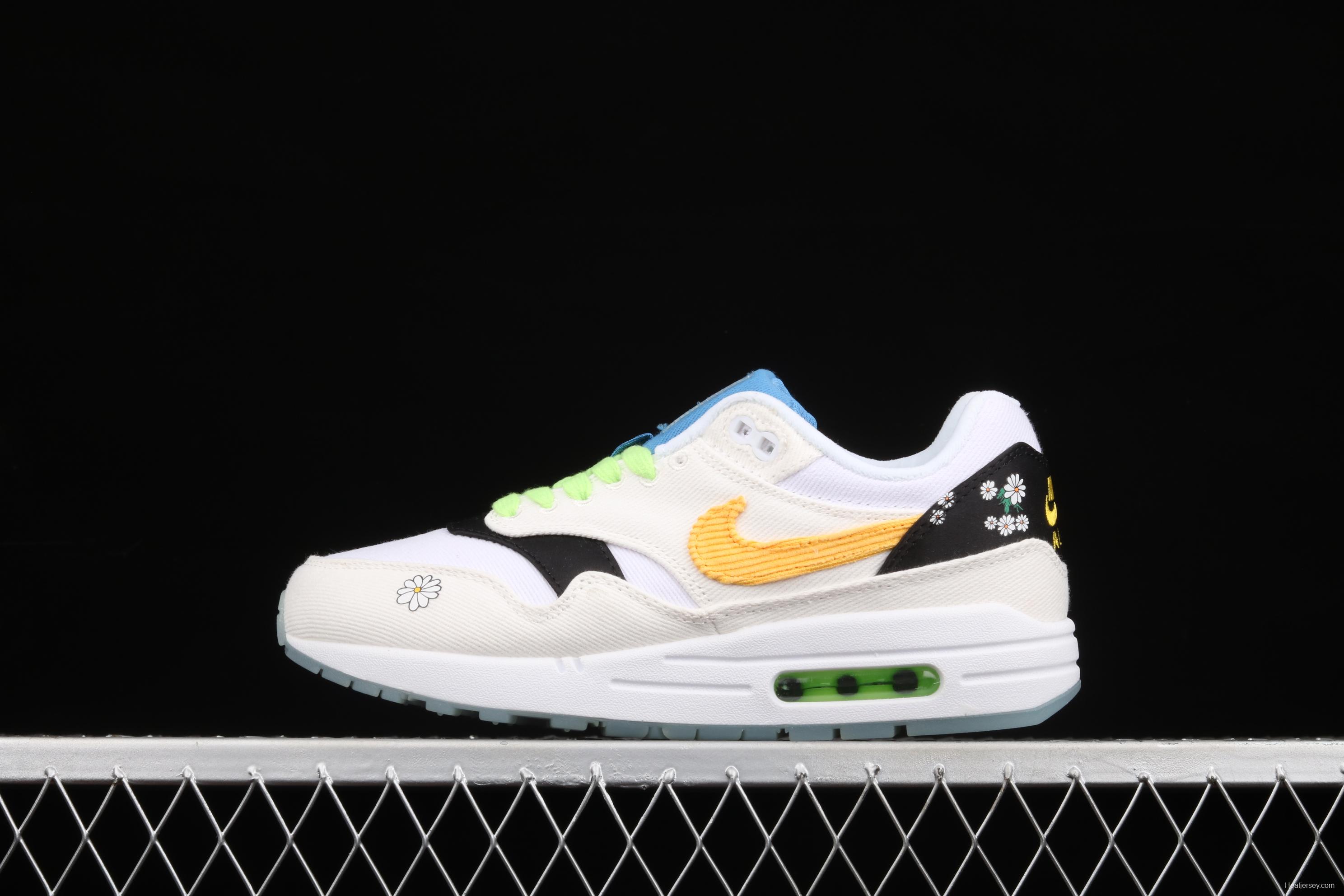 NIKE Air Max 1 Daisy Pack daisy half-palm air cushion retro running shoes CW6031-100