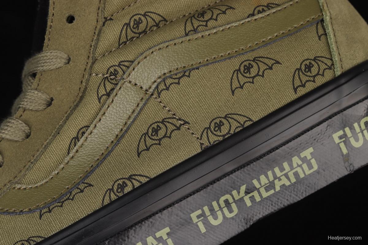 Goodhod x Vault OG Sk8-Hi Lx olive green high top casual canvas shoes VN0A45JD2XZ