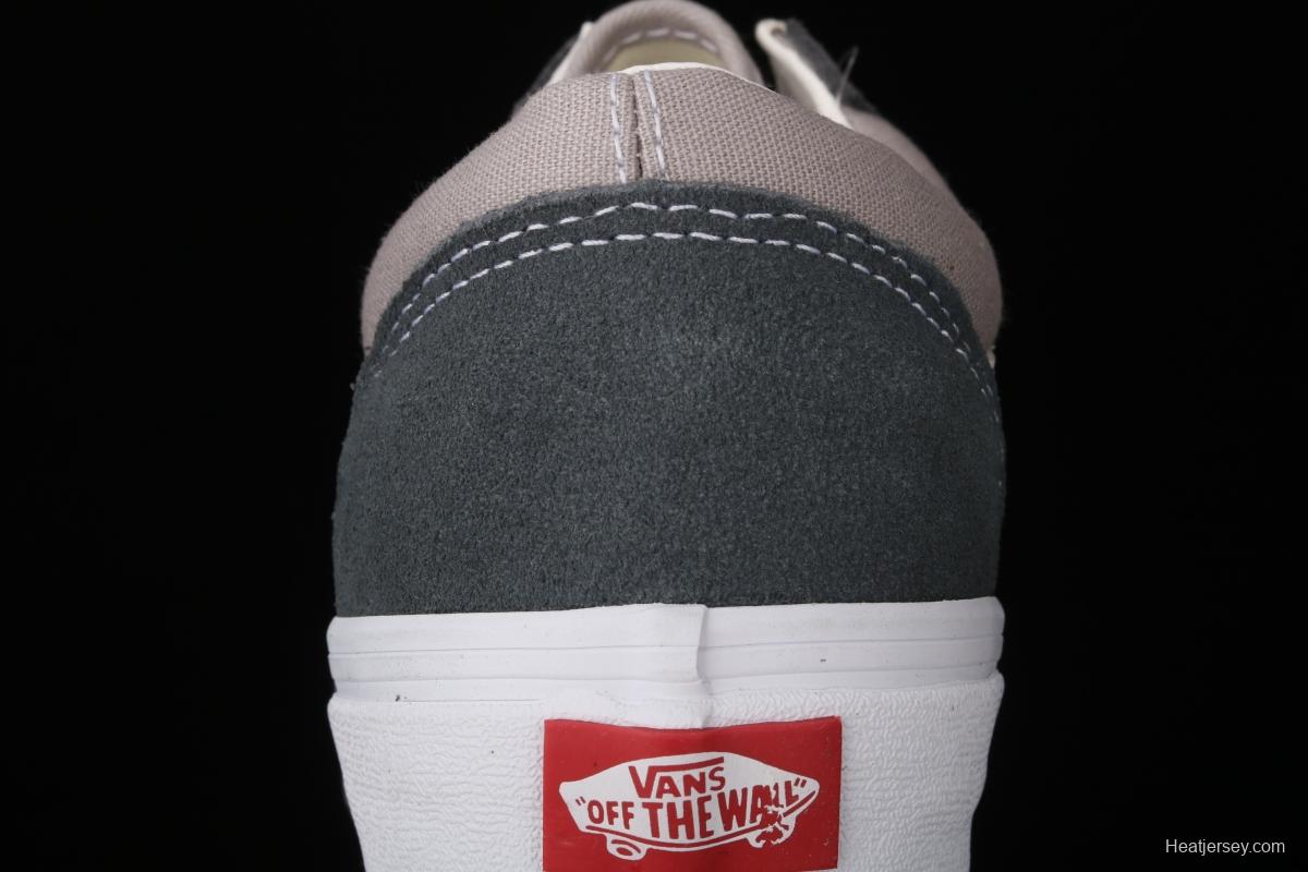 Vans Style 36 PEACEMINUSONE khaki blue and white stripe small head and low edge impact color canvas shoes VN0A4BVEN8K