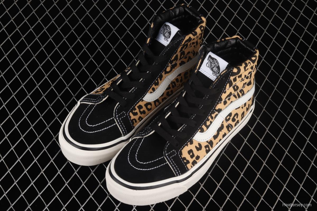 Vans UA SK8-Hi 38 DX Anaheim new leopard print high upper shoes VN0A38GFSGI