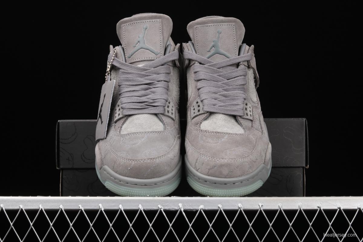 Air Jordan 4 Cool Grey cool gray suede night glossy soled basketball shoes 930155-003