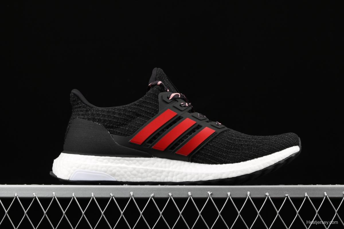 Adidas Ultra Boost 4. 0 Black Red F35231 Das fourth generation knitted striped black and red UB