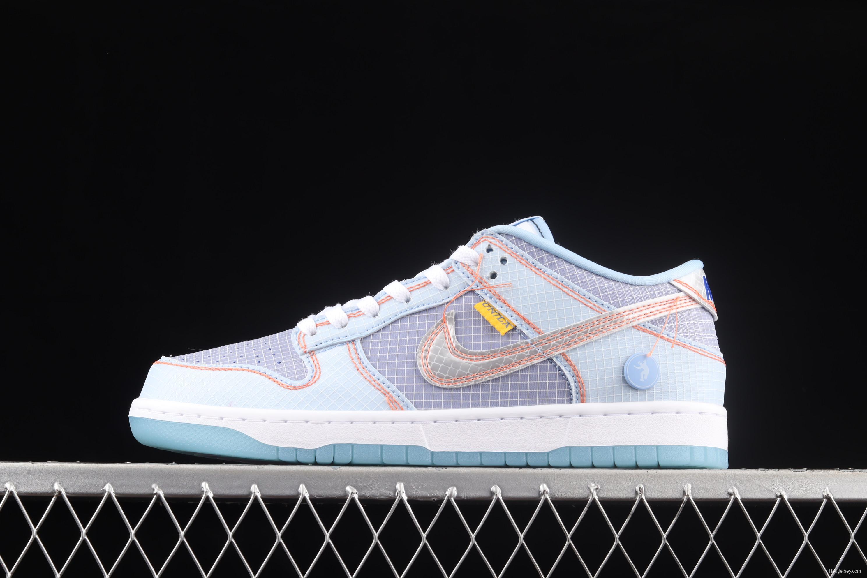 Unlon x NIKE SB DUNK Low joint style sky blue SB buckle rebound fashion leisure board shoes DJ9649-400