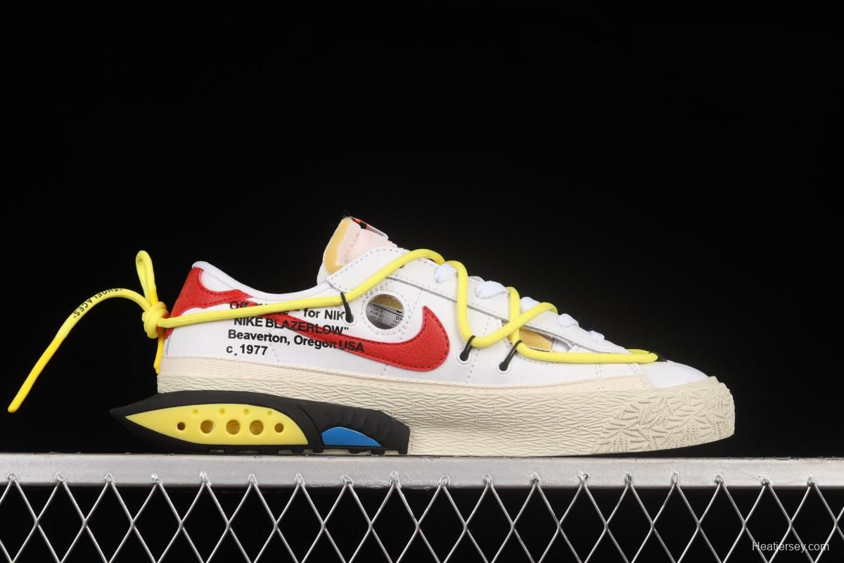 OFF-White x NIKE Blazer Low co-branded deconstruction style trailblazer low upper shoes DH7863-100