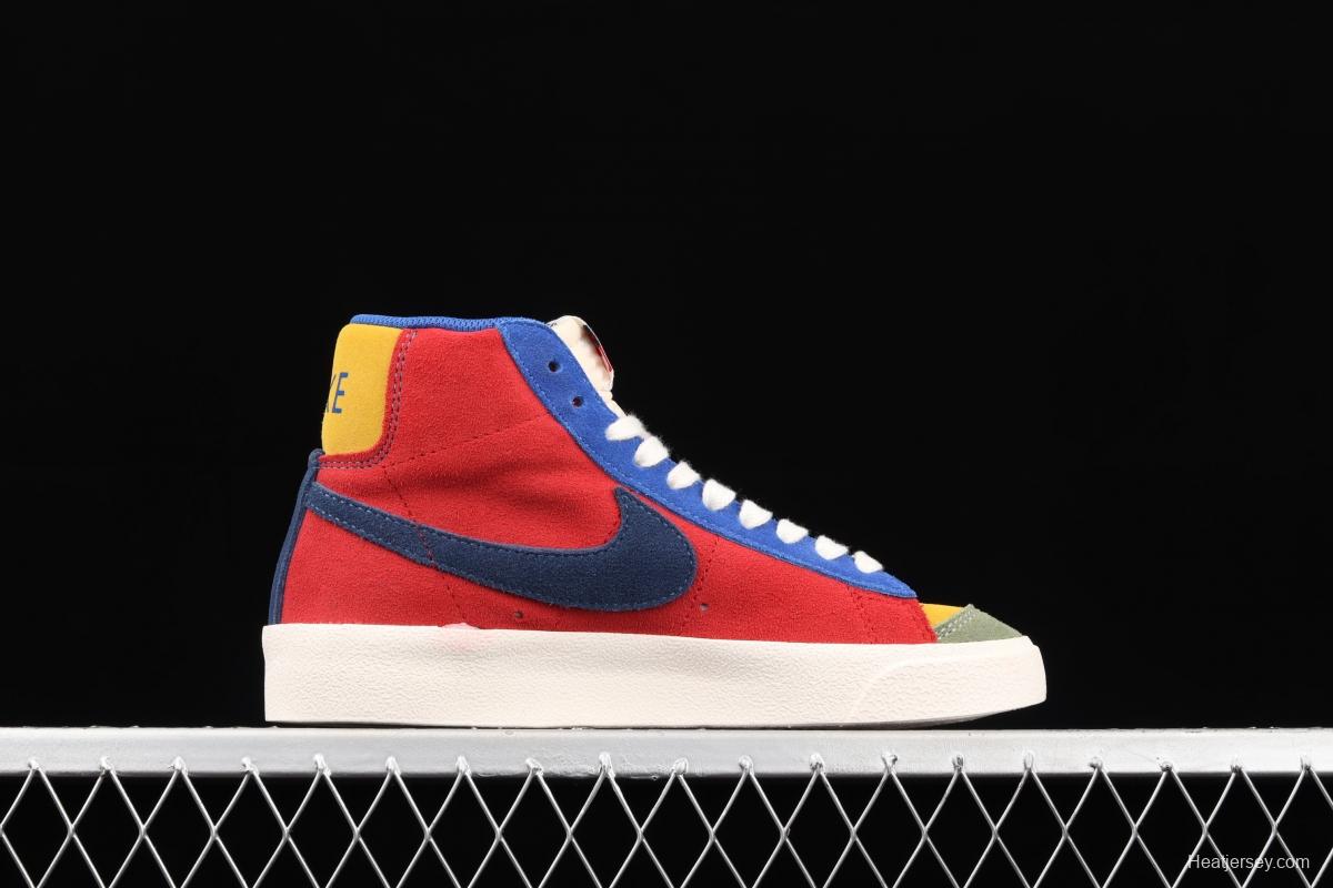 NIKE Blazer Mid'77 Vntg We Suede spliced Yuanyang high-top casual board shoes DC9179-476