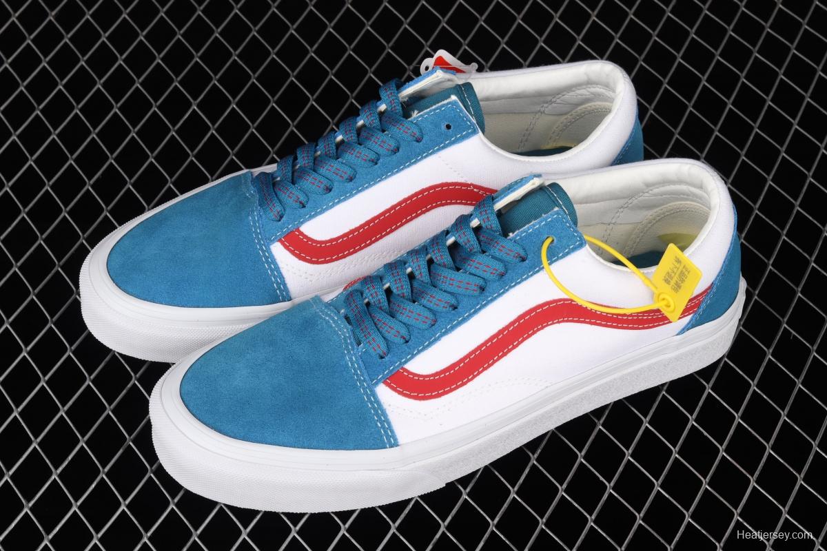 Vans Old Skool white and blue canvas board shoes VN0A38G19XG