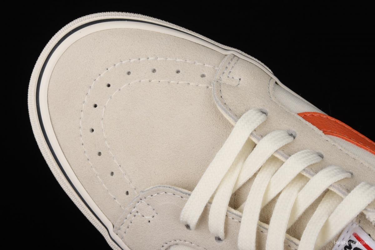 Vans Sk8-Low Reissue S classic white rice and white orange low-top leisure canvas vulcanized board shoes VN0A4UW14WU