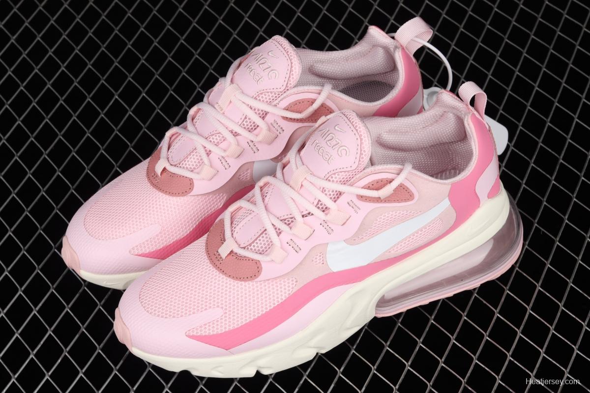 NIKE Air Max 270React new high frequency mesh hollowed-out half-palm air cushion running shoes CZ0364-600