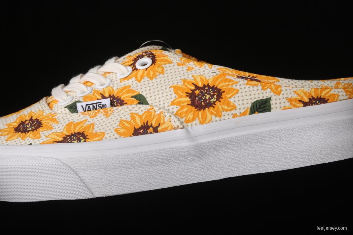 Vans Authentic Limited Edition clear Summer Daisy Sunflower Printing half-drag VN0A5HYP6SR