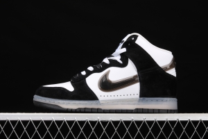 Slam Jam x NIKE DUNK High joint series full head leather high top leisure skateboard shoes DA1639-101,