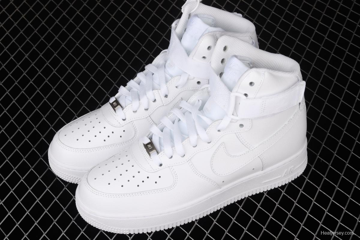 NIKE Air Force 1 High'07 classic all-white high-top casual board shoes 315121-115