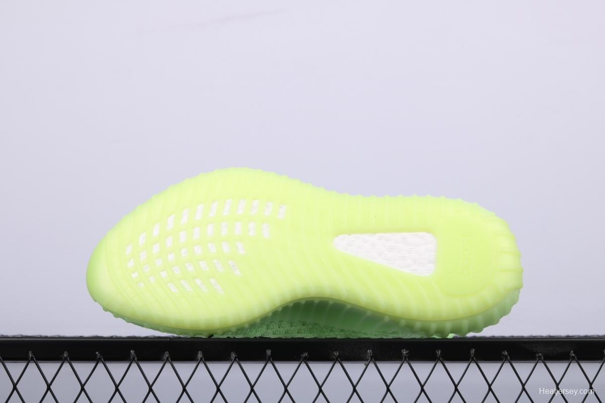 Adidas Yeezy 350 Boost V2 EG5293 Darth Coconut 350 second generation fluorescent green hollowed-out silk color matching