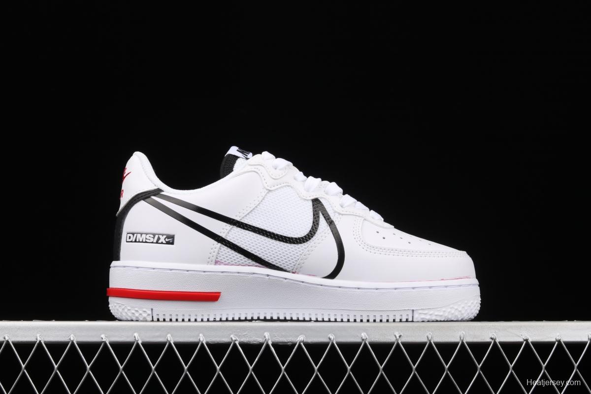 NIKE Air Force 1 React big hook analysis of low-top sports leisure board shoes CD4366-100