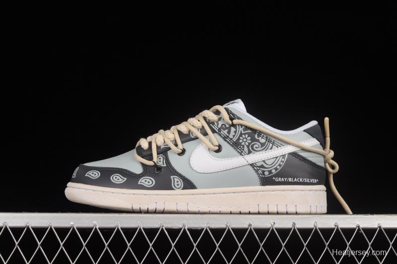 NIKE DUNK Low Retro Vibe style distressed deconstructed shoelaces smoke gray SB low-top sports casual sneakers DD1503-109