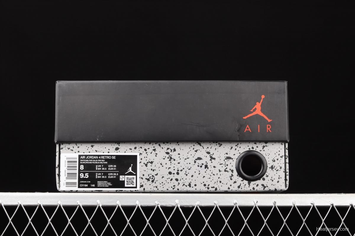 Air Jordan 4 What The Yuanyang white cement top layer basketball shoes CI1184-146,