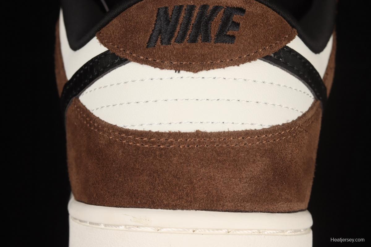 NIKE SB DUNK Low Pro Trail End Brown turn hair brown, white and black snake pattern dunk series low side leisure sports skateboard shoes 304292-102