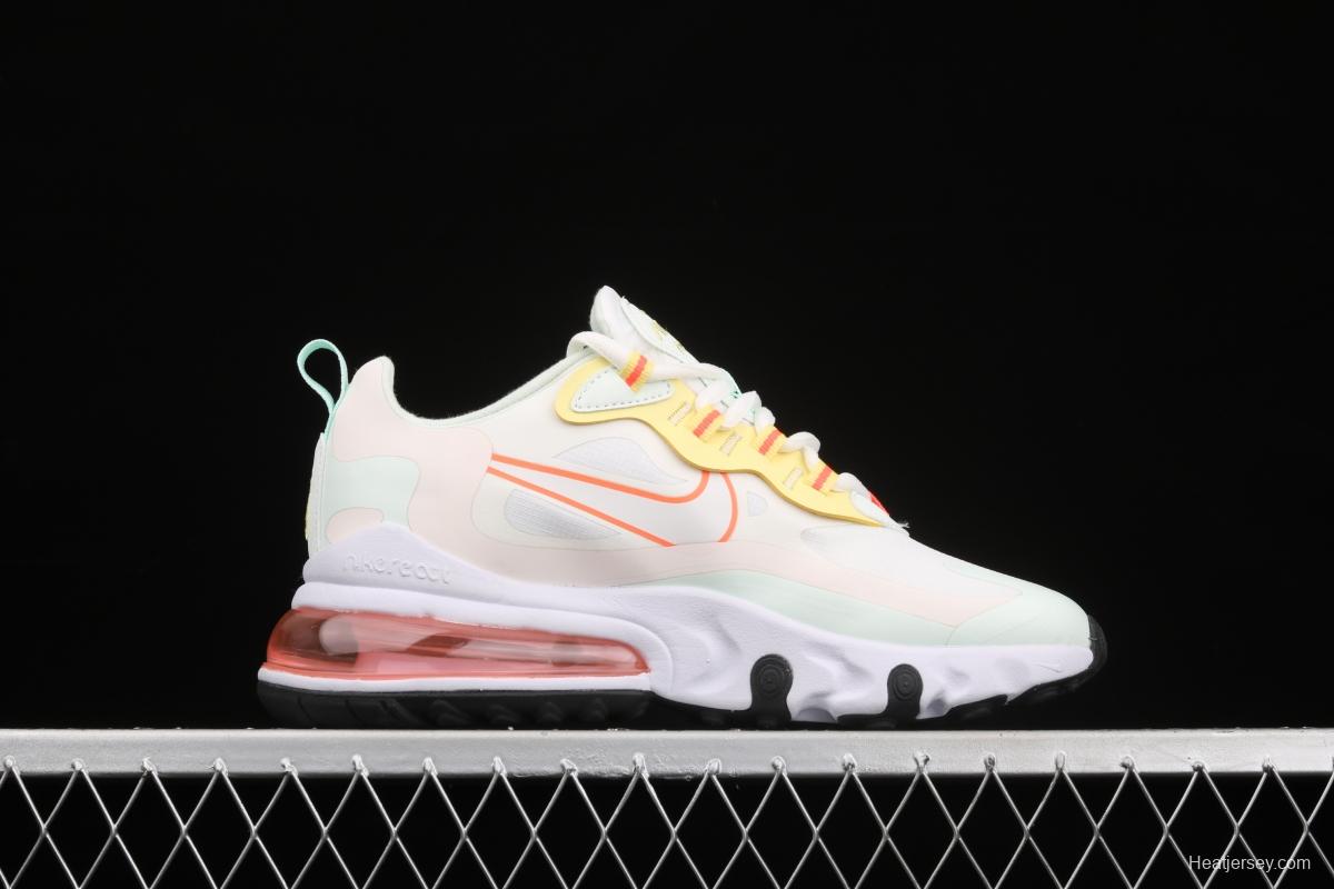 NIKE Air Max 270React new high frequency mesh hollowed-out half-palm air cushion running shoes CV8818-102