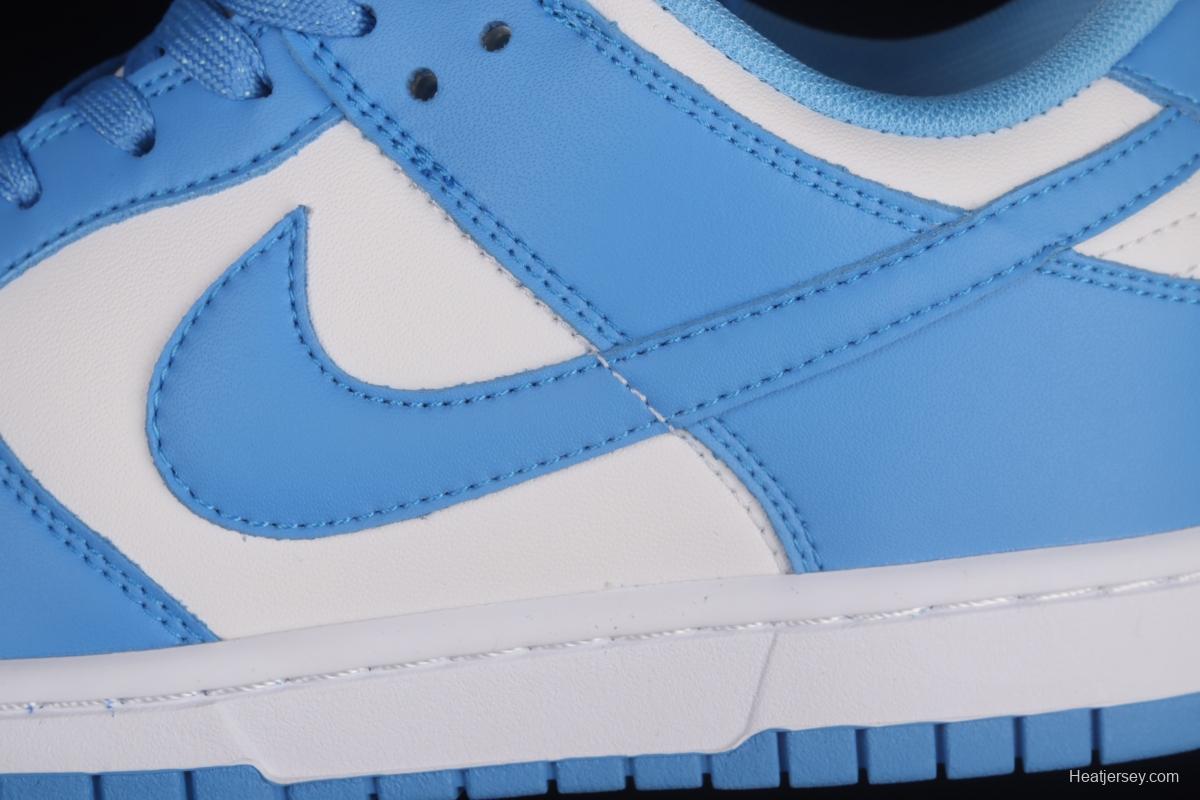 NIKE DUNK Low University Blue White Blue North Carolina White Blue Slam Dunk Series low side Leisure Sports Skateboard shoes DD1391-102