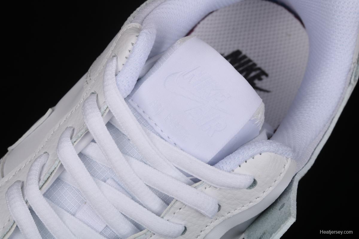 NIKE Air Force 1 ShAdidasow all white light weight heightened low-top white board shoes CI0919-100