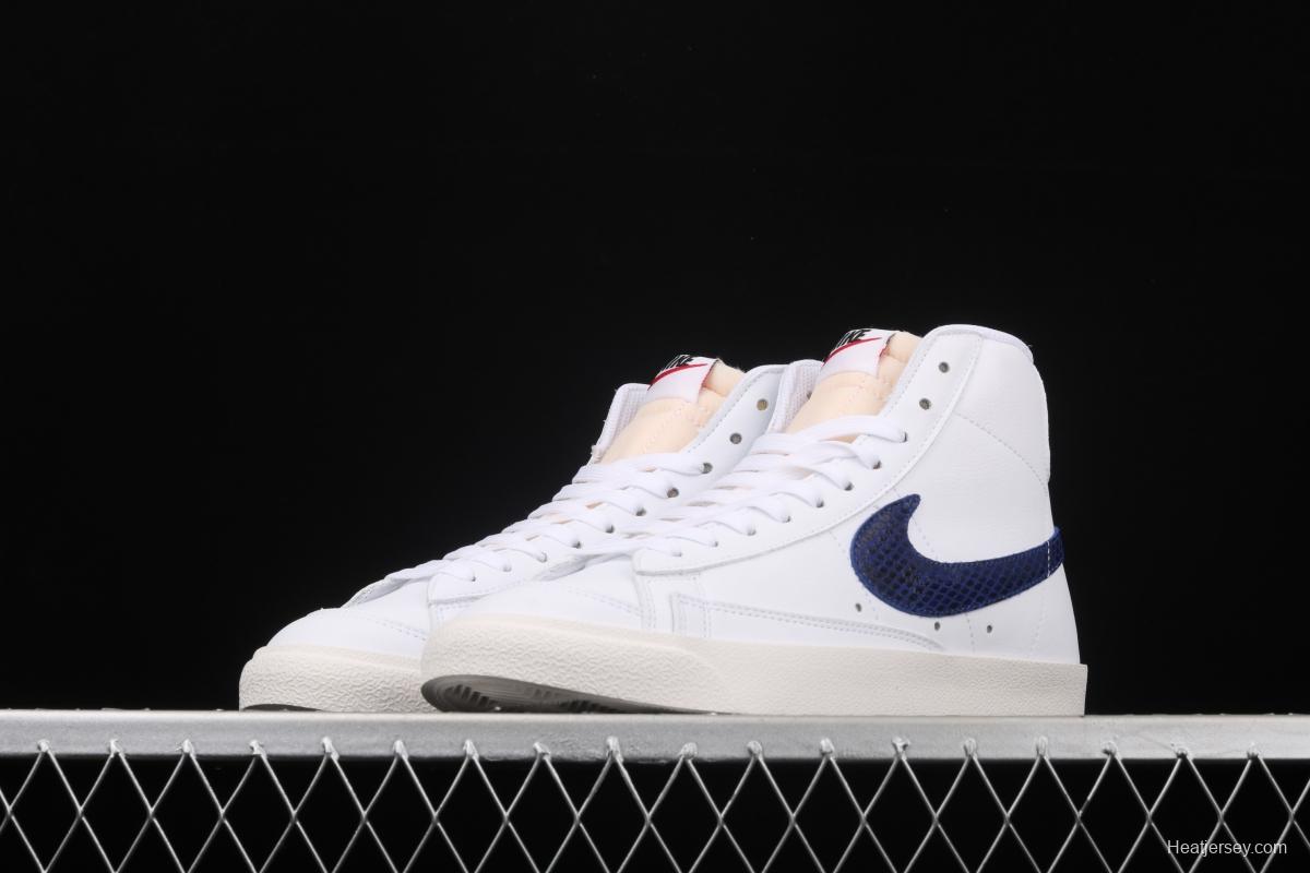 NIKE Blazer Mid'77 Vintage pioneer mandarin duck double hook retro high-top leisure board shoes CW7073-100