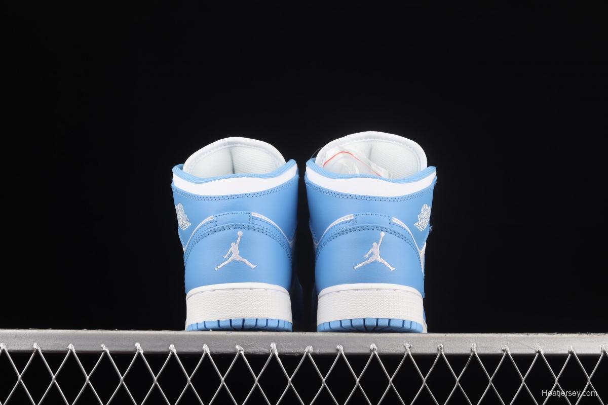 Air Jordan 1 Mid North Carolina Zhongbang Basketball shoes 554725-106