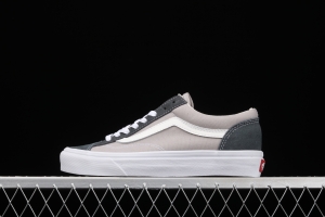 Vans Style 36 PEACEMINUSONE khaki blue and white stripe small head and low edge impact color canvas shoes VN0A4BVEN8K