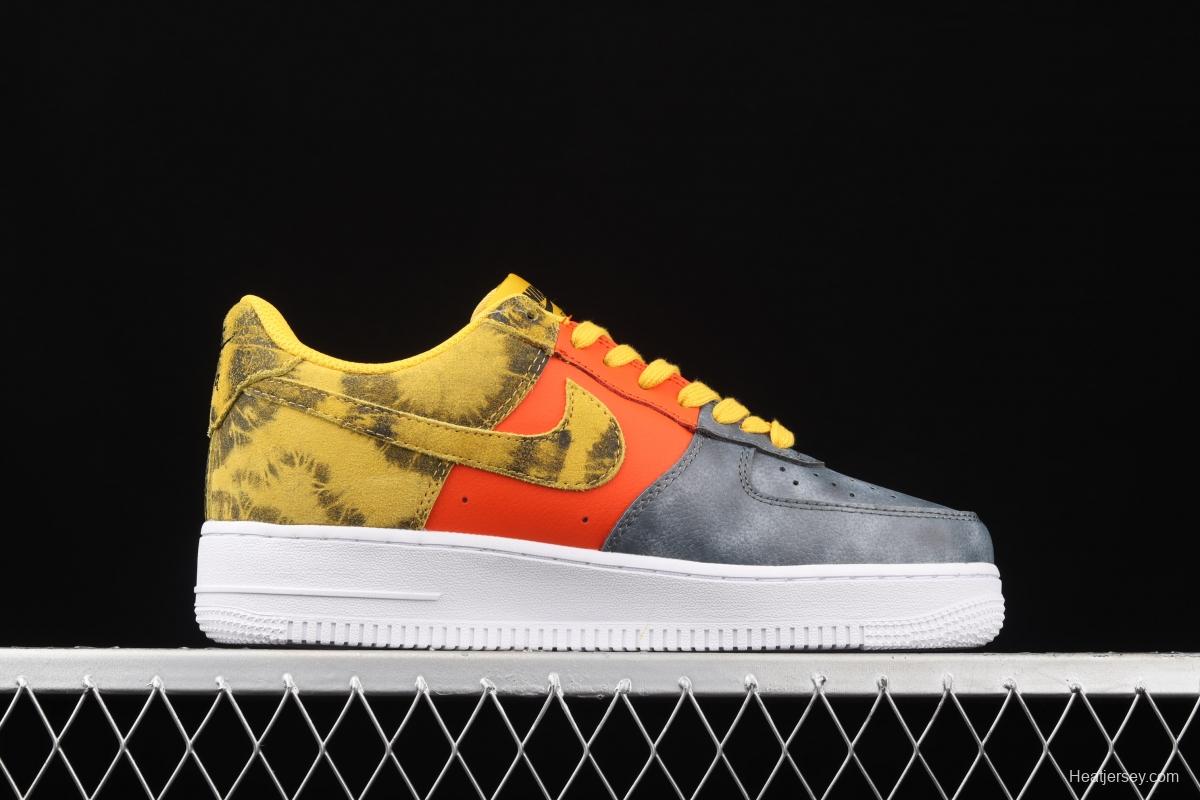 Air Force 1 Low Dark Sulphur yellow orange gray low top sports leisure board shoes CZ0337-700