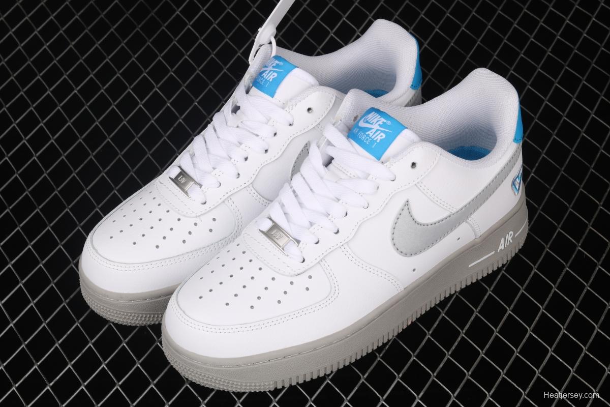 NIKE Air Force 1 Low NBA Flying Man Carter personal PE White Lake Blue 3M reflective low-top casual board shoes CK5433-200