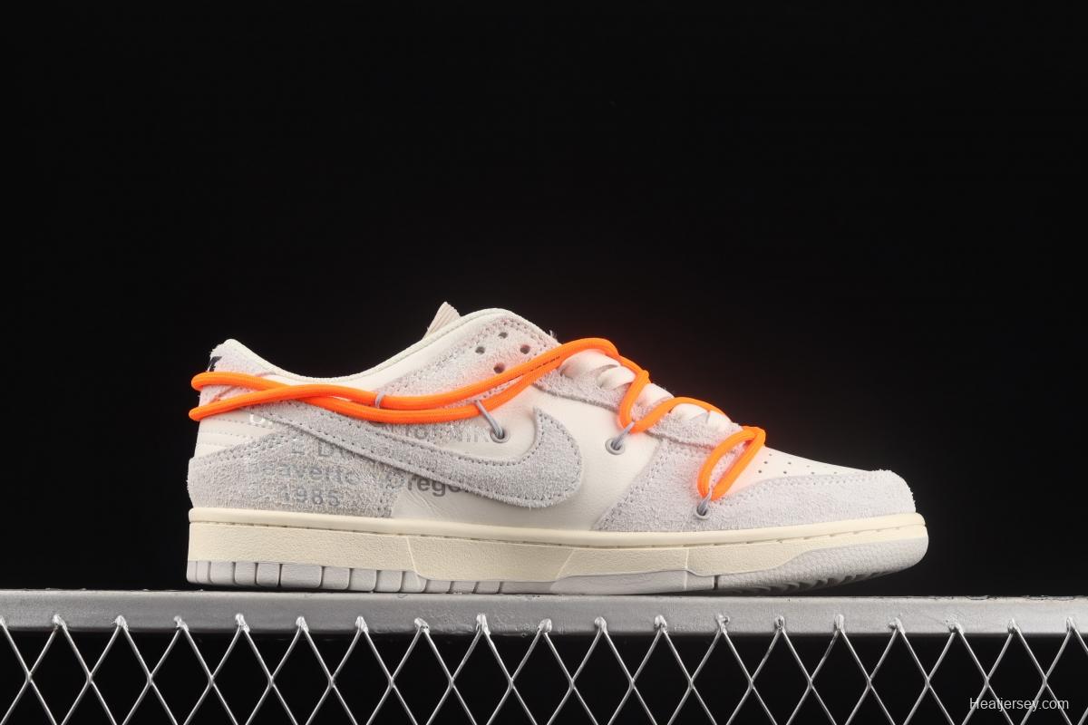 OFF-White x NIKE DUNK Low OW SB buckle rebound fashion casual board shoes DJ0950-108