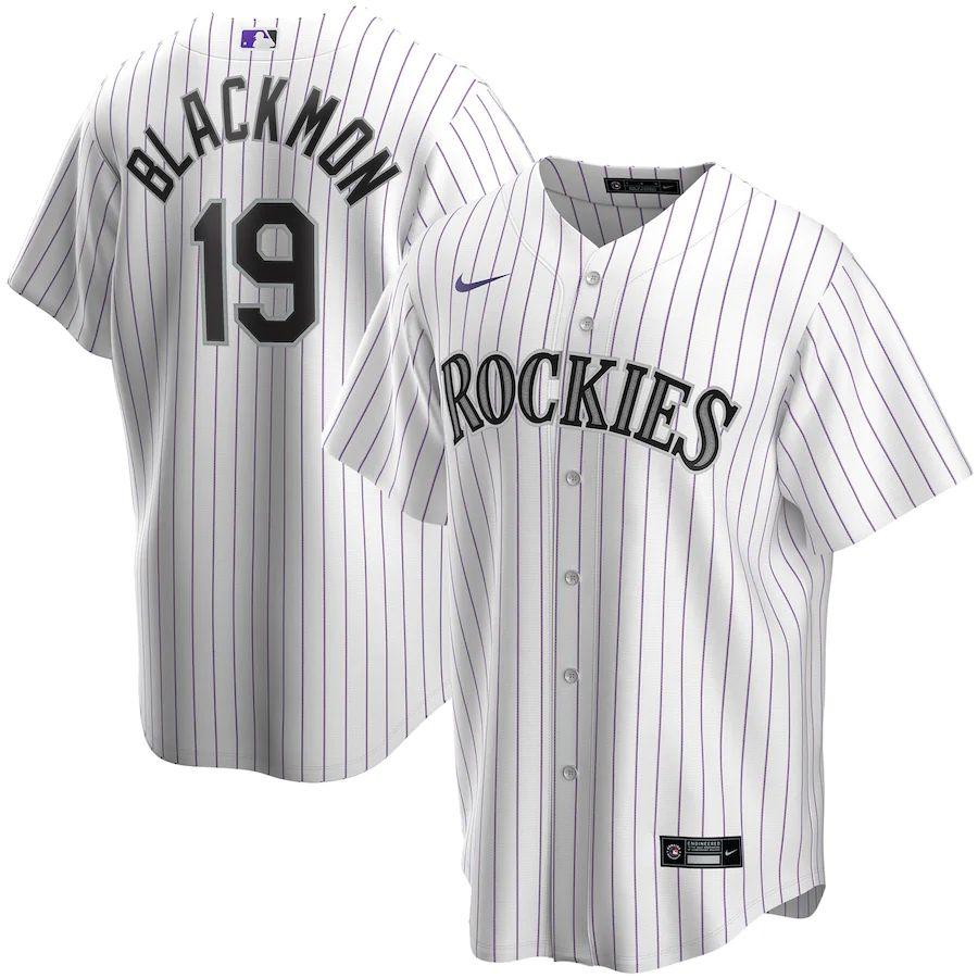 Men's Charlie Blackmon White Home 2020 Player Team Jersey