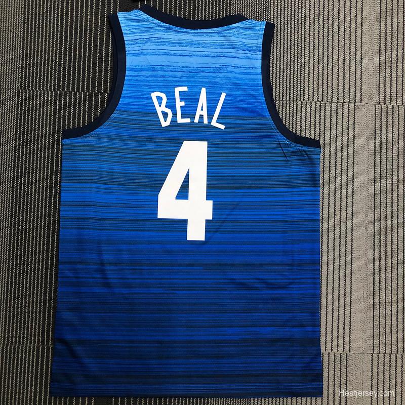 Thai Version Men's Bradley Beal Navy USA Basketball Player Jersey