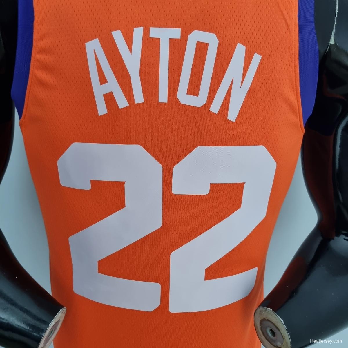 75th Anniversary AYTON#22 Phoenix Suns Jordan Theme Orange NBA Jersey