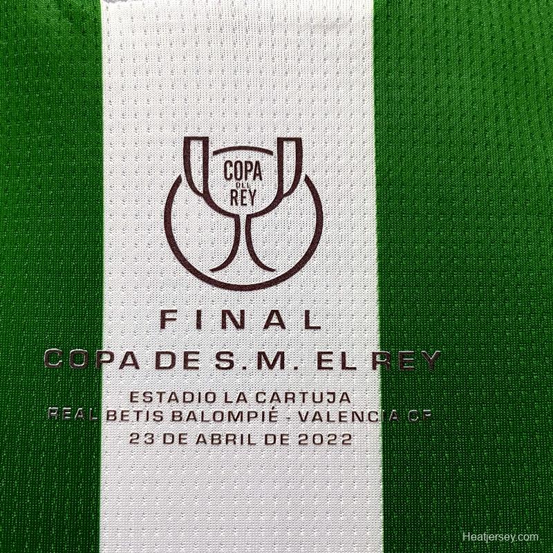 22/23 Real Betis King's Cup Version Home  Soccer Jersey