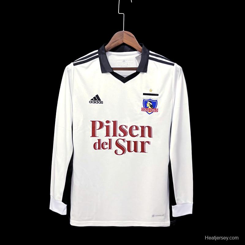 22/23 Colo Colo Home Long Sleeve  Soccer Jersey