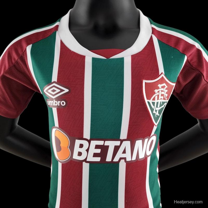 22/23 Kids Kit Fluminense Home Size16-28 Soccer Jersey