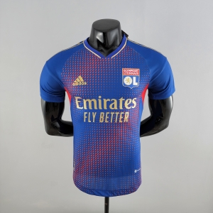 Player Version 22/23 Lyon Forth Blue Soccer Jersey