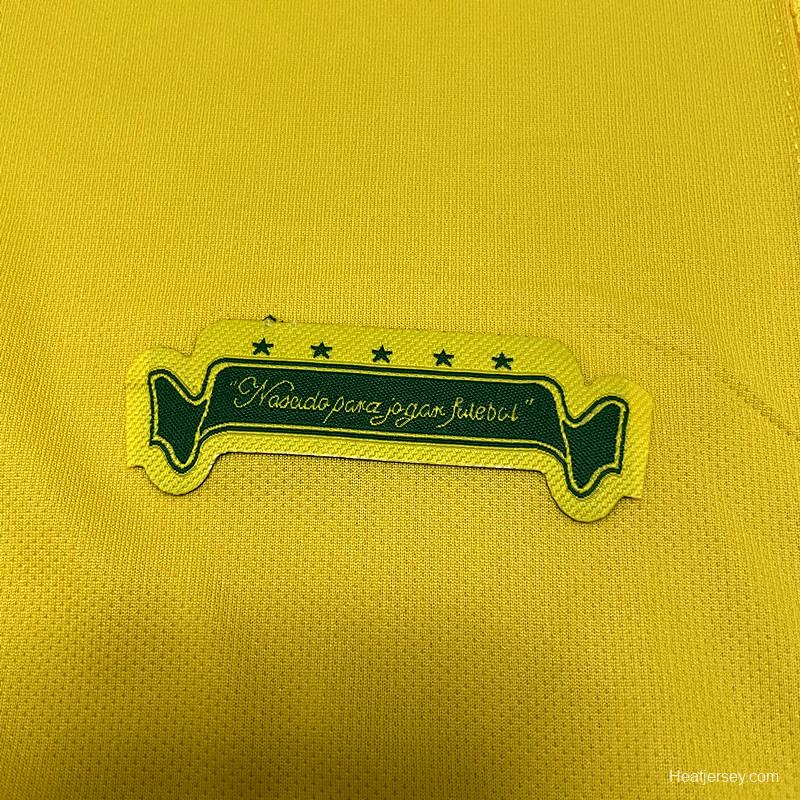 Retro 2006 Brazil Home Soccer Jersey