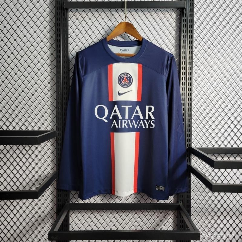 22/23 Long Sleeve PSG Paris Home Soccer Jersey