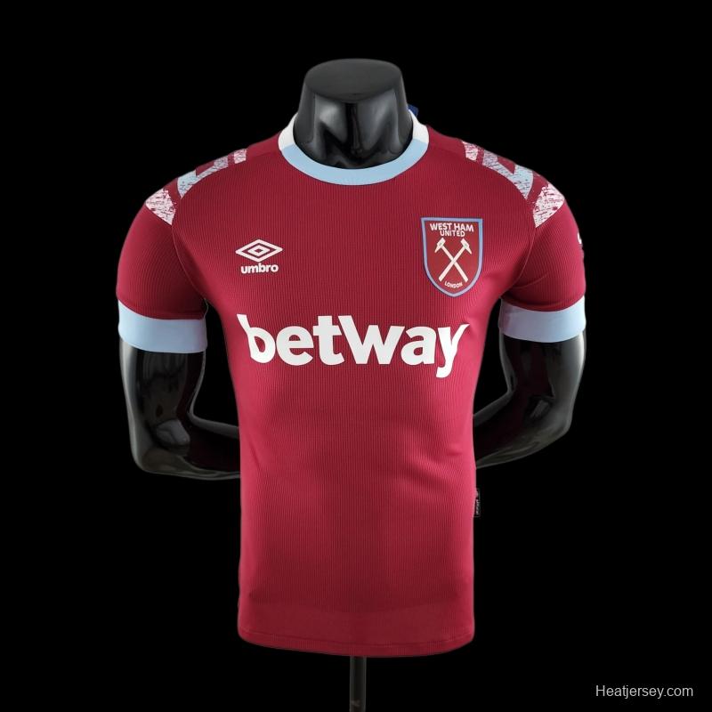 Player Version 22/23 West Ham United Home Soccer Jersey