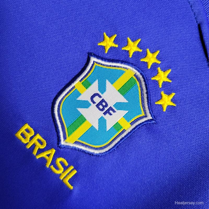 2022 Brazil Away Kids Size 16-28 Soccer Jersey