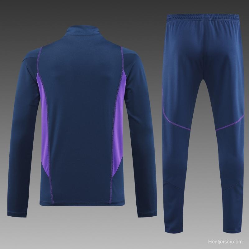 2022 Argentina Navy Half Zipper Tracksuit