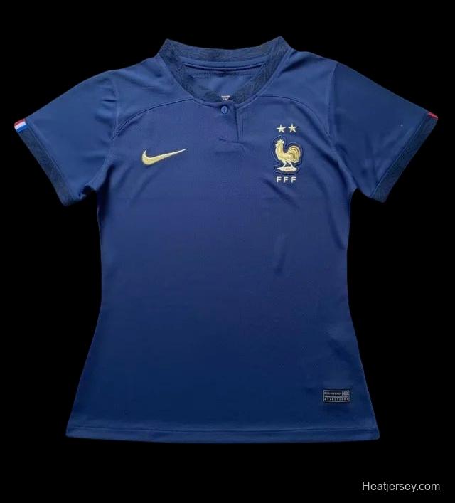 2022 France Home Woman Soccer Jersey