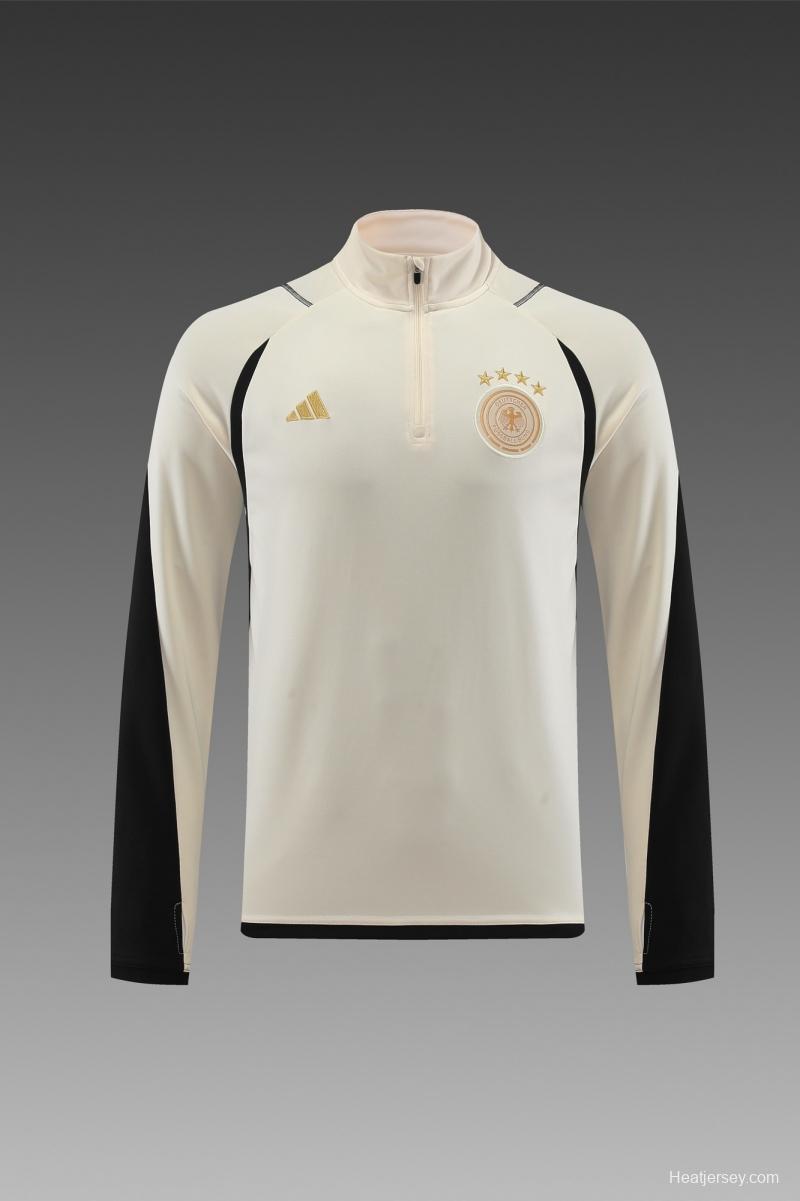 2022 Germany Khaki Half Zipper Tracksuit